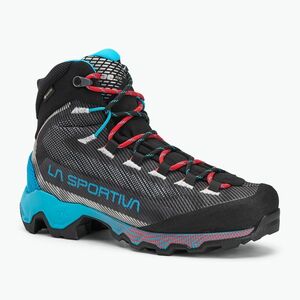 Női túracipő La Sportiva Aequilibrium Hike GTX carbon/malibu blue (Aequilibrium Hike GTX ZFHS101G00B02) kép