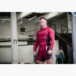 Rashguard férfi hosszú ujjú felső HOOK FIGHTING Base piros (Base HKF-MRG001-RD) kép
