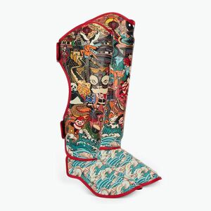 Sípcsont- és lábfejvédő Top King Chain black (Shin Guards Chain TKSGCH-CN-BK) kép