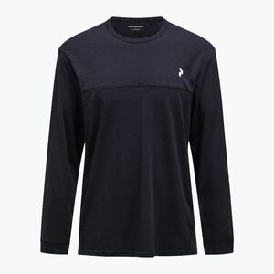 Férfi Peak Performance Trail gyapjú keverék hosszú ujjú fekete (Trail Wool Blend G80182020) kép
