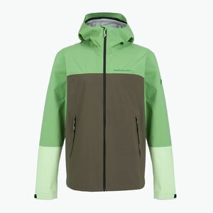 Férfi Peak Performance Trail Hipe Shell kabát borsmenta/fenyőtű/zöld esőkabát (Trail Hipe Shell Jacket G79382080) kép