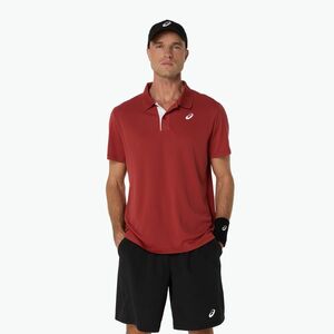 Férfi ASICS Court Polo póló égett piros (Court Polo 2041A340-600) kép