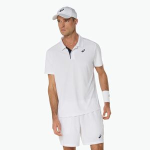 Férfi ASICS Court Polo Shirt ragyogó fehér (Court Polo 2041A340-100) kép