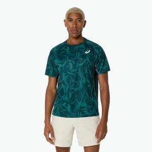 ASICS férfi tenisz póló Game Top szász zöld (Game Top 2041A323-300) kép