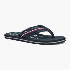 Férfi flip-flop papucs Tommy Hilfiger Web Beach Sandal desert sky (Web Beach Sandal FM0FM05340DW5) kép