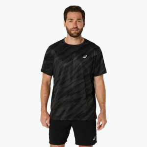 Férfi futópóló ASICS Core All Over Print SS Top performance black (Core All Over Print SS Top 2011D212-001) kép