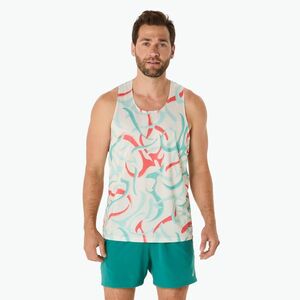 Férfi futótrikó ASICS Road All Over Print Singlet birch (Road All Over Print Singlet 2011D091-200) kép