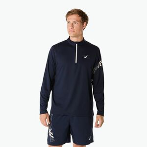 Férfi hosszú ujjú futófelső ASICS Icon LS 1/2 Zip midnight (Icon LS 1/2 Zip 2011D241-400) kép