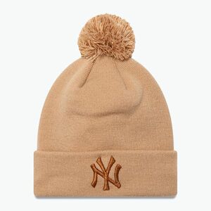 Női baseballsapka New Era Metallic Bobble Knit Beanie New York Yankees beige (Metallic Bobble Knit Beanie New York Yankees 60580767) kép