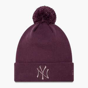 Női baseballsapka New Era Metallic Bobble Knit Beanie New York Yankees dark purple (Metallic Bobble Knit Beanie New York Yankees 60580769) kép
