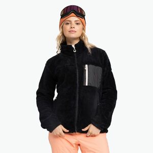 Női pulóver ROXY Alabama Full Zip Solid true black (Alabama Full Zip Solid ERJFT04824-KVJ0) kép