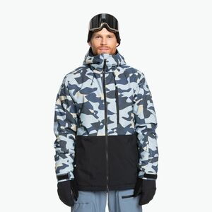 Férfi snowboard kabát Quiksilver Mission Printed Block puzzle camo ice flow (Mission Printed Block EQYTJ03478-SEF3) kép