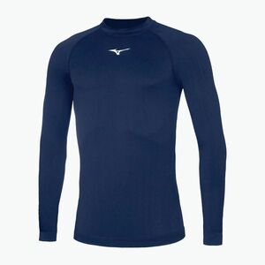 Férfi hosszú ujjú futófelső Mizuno Uni Core navy/ white (Uni Core Long Sleeve 32EA704514) kép