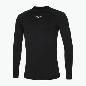 Férfi hosszú ujjú futófelső Mizuno Uni Core black/ white (Uni Core Long Sleeve 32EA704509) kép