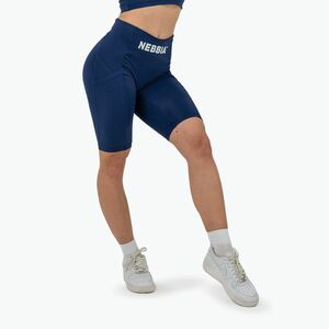 Női NEBBIA High Waisted Biker 10″ Gym Therapy edző rövidnadrág sötétkék (High Waisted Biker 10″ Gym Therapy 628) kép