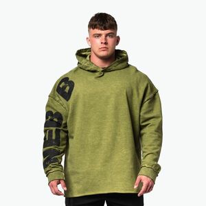 Férfi edző pulóver NEBBIA Washed-Off Hoodie NO BS zöld (Washed-Off Hoodie NO BS 371) kép