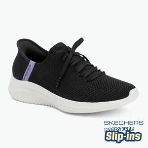 Női SKECHERS Ultra Flex 3.0 Elevated Motion fekete/fehér cipő (Ultra Flex 3.0 Elevated Motion 150457 BLK) kép