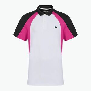 Férfi Lacoste Tennis póló póló DH8963 fehér/malva fekete (Polo DH8963) kép