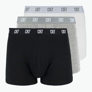 Férfi CR7 Basic Trunk boxeralsó 3 pár fehér/ szürkésnarancs/ fekete (Basic Trunk 300-8100-49-633) kép
