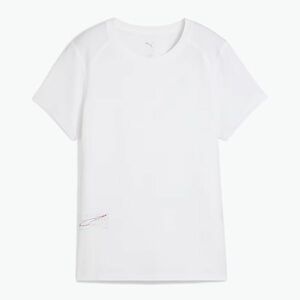 Női futópóló PUMA Run Graphic Mesh Tee puma fehér (Run Graphic Mesh Tee 526659 02) kép