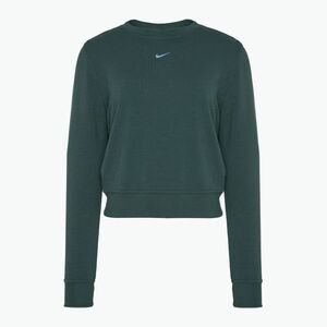 Nike Dri-FIT One Crew Neck francia frottír női pulóver vintage zöld/ fekete (Dri-FIT One Crew Neck French Terry FB5125-338) kép