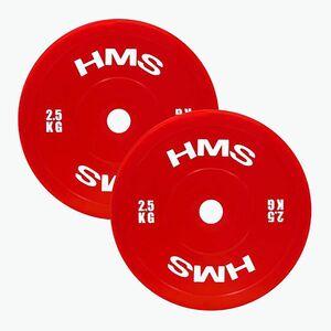 PE olimpiai súly HMS TPP02 2 x 2, 5 kg piros (TPP02 17-61-114) kép