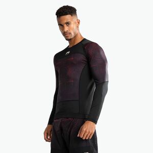 Venum G-Fit Air férfi hosszú ujjú mellény mély fekete/tűzpiros (G-Fit Air Men'S Long Sleeve Rashguard VENUM-05008-100) kép