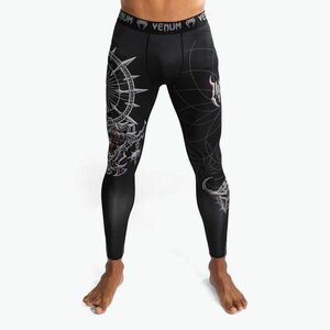Venum Gladiator 5.0 Férfi gumicsizma fekete/ezüst edzés leggings (Gladiator 5.0 Men's Spats VENUM-05317-109) kép
