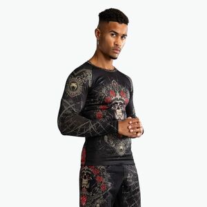 Venum Santa Muerte 5.0 Férfi hosszú ujjú Rashguard mély fekete/arany (Santa Muerte 5.0 Men’S Long Sleeve Rashguard VENUM-05332-603) kép