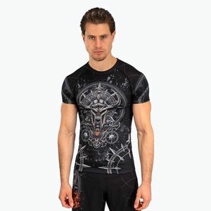Venum Gladiator 5.0 férfi rövid ujjú mellény fekete/ezüst (Gladiator 5.0 Men'S Short Sleeve Rashguard VENUM-05403-109) kép