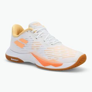 Női tollaslabda cipő Babolat Shadow Tour 5 W fehér/ sárga (Shadow Tour 5 W 31F24472) kép