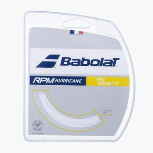 Tenisz húr Babolat 12 m RPM Hurricane fehér (12 m RPM Hurricane 241141) kép