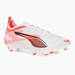 PUMA Ultra 5 Pro FG/AG Jr gyermek futballcipő puma fehér/puma fekete/izzó piros (Ultra 5 Pro 108165 01) kép