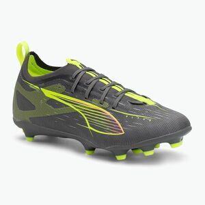 PUMA Ultra 5 Pro FG/AG Jr matt öregedő ezüst/sárga riasztás/sun struck gyermek futballcipő (Ultra 5 Pro 108165 03) kép