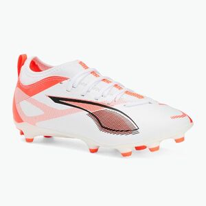 PUMA Ultra 5 Match FG/AG Jr gyermek futballcipő puma fehér/puma fekete/izzó piros (Ultra 5 Match 108167 01) kép