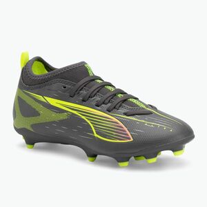 PUMA Ultra 5 Match FG/AG Jr gyermek futballcipő matt öregített ezüst/sárga riasztás/puma öregített ezüst (Ultra 5 Match 108167 03) kép
