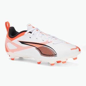 PUMA Ultra 5 Play FG/AG Jr gyermek futballcipő puma fehér/puma fekete/izzó piros (Ultra 5 Play FG/AG Jr 108170 01) kép