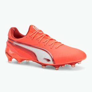 PUMA King Ultimate FG/AG férfi futballcipő izzó piros/puma fehér/piros tűz (King Ultimate FG/AG 108303 01) kép