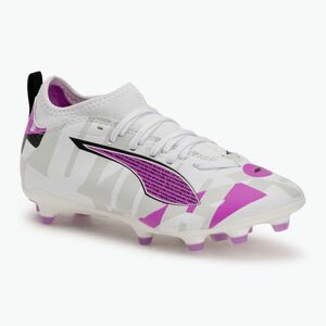 PUMA Ultra 5 Match Forever FG/AG Jr gyermek futballcipő puma fehér/tiszta magenta/tollszürke/puma fekete (Ultra 5 Match Forever FG/AG Jr 108413 01) kép