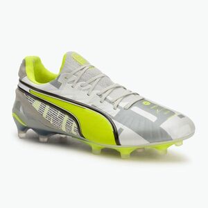 PUMA King Ultimate Forever FG/AG férfi futballcipő tollszürke/elektromos lime/puma fehér/fekete világosszürke (King Ultimate Forever FG/AG 108426 01) kép