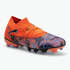 Férfi PUMA Future 8 Match Creativity FG/AG narancssárga mák/fekete/sötét ametiszt/elektromos borsmenta futballcipő (Future 8 Match Creativity FG/AG 108431 01) kép