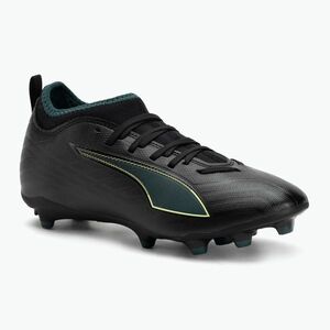 PUMA Ultra 6 Match FG/AG Jr gyermek futballcipő puma fekete/fizzy light/zöld terep (Ultra 6 Match FG/AG Jr 108515 02) kép
