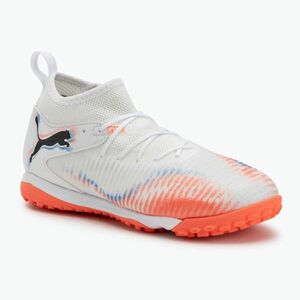 PUMA Future 8 Match TT + Mid gyermek futballcipő puma fehér/puma fekete/izzó vörös (Future 8 Match TT + Mid 108616 01) kép