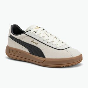 Női PUMA Club Klassika Suede meleg fehér/puma fekete/puma arany cipők (Club Klassika Suede 400718 01) kép
