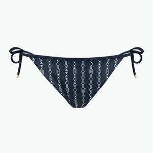 Tommy Hilfiger Cheeky String fürdőruha alsó oldalsó nyakkendő nyomtatás zászlós lánc sötét éjszakai tengerészgyalogság (Cheeky String Side Tie Print UW0UW053160G3) kép
