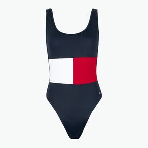Tommy Hilfiger női egyrészes fürdőruha One Piece (Ext méretek) dark night navy (One Piece (Ext Sizes) UW0UW05853C1G) kép