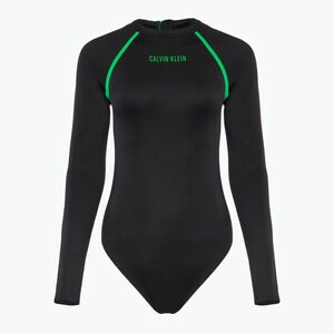 Női egyrészes fürdőruha Calvin Klein KW0KW02790 Intense Power Move Rashguard One Piece pvh fekete (Intense Power Move Rashguard One Piece KW0KW02790BEH) kép