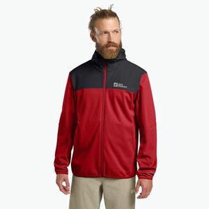 Jack Wolfskin férfi softshell dzseki Feldberg Hoody adrenalin piros (Feldberg Hoody A63970_2206) kép