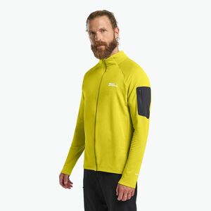Jack Wolfskin Prelight Full Zip férfi trekking dzseki chartreuse (Prelight Full Zip A63789_M0053) kép