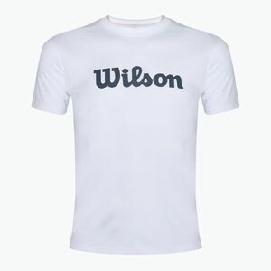 Férfi tenisz póló Wilson Team Graphic világos fehér script (Team Graphic WM00290511WTA) kép